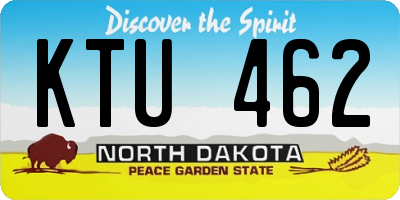 ND license plate KTU462