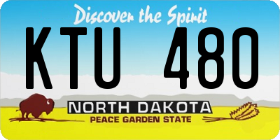 ND license plate KTU480