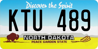 ND license plate KTU489