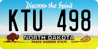 ND license plate KTU498