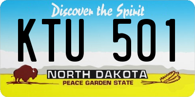 ND license plate KTU501