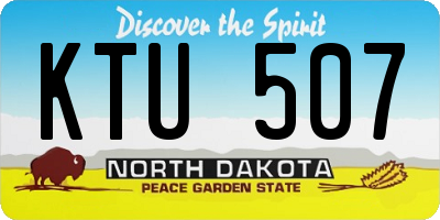 ND license plate KTU507