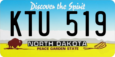 ND license plate KTU519