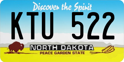 ND license plate KTU522