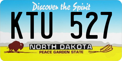 ND license plate KTU527