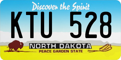 ND license plate KTU528