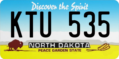 ND license plate KTU535