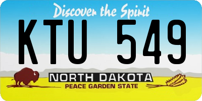 ND license plate KTU549