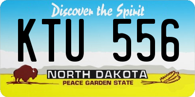 ND license plate KTU556