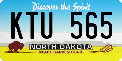 ND license plate KTU565