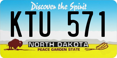 ND license plate KTU571