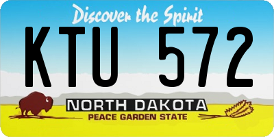 ND license plate KTU572