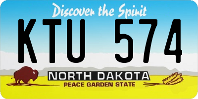 ND license plate KTU574