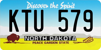 ND license plate KTU579