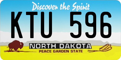 ND license plate KTU596
