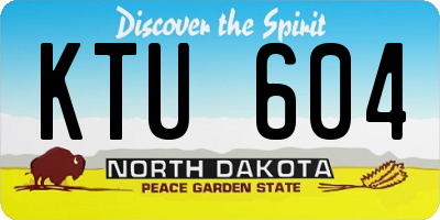 ND license plate KTU604