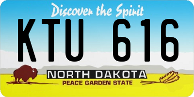 ND license plate KTU616