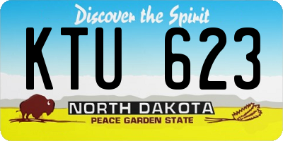 ND license plate KTU623