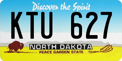 ND license plate KTU627