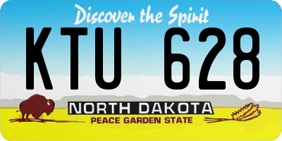 ND license plate KTU628