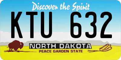 ND license plate KTU632