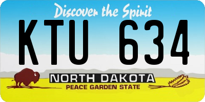 ND license plate KTU634