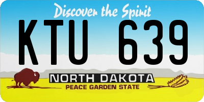 ND license plate KTU639