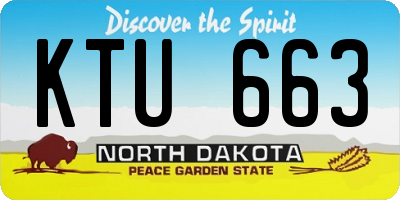 ND license plate KTU663