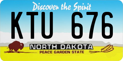 ND license plate KTU676