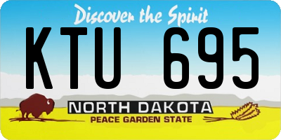ND license plate KTU695