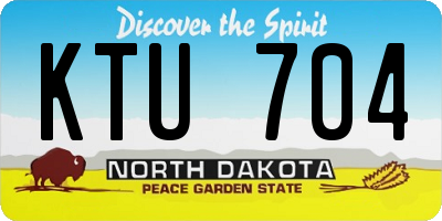 ND license plate KTU704