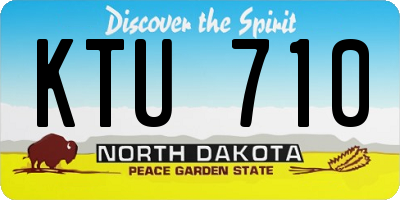 ND license plate KTU710