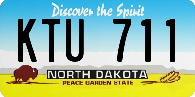 ND license plate KTU711