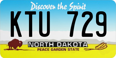 ND license plate KTU729