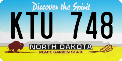 ND license plate KTU748