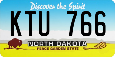 ND license plate KTU766