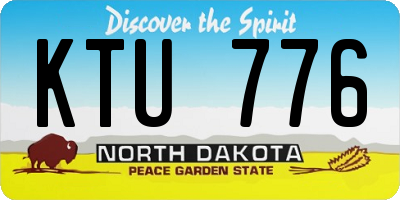 ND license plate KTU776