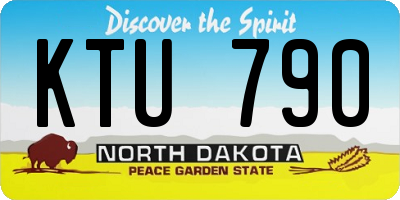 ND license plate KTU790