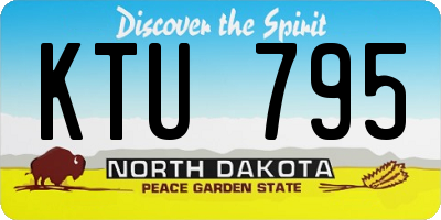 ND license plate KTU795