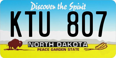 ND license plate KTU807