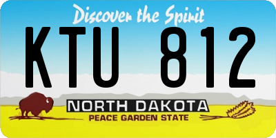 ND license plate KTU812