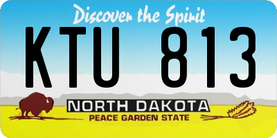 ND license plate KTU813