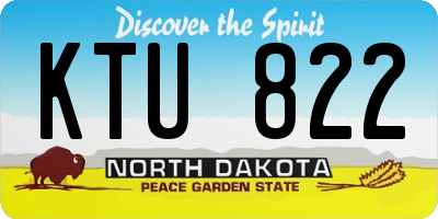 ND license plate KTU822
