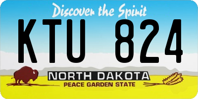 ND license plate KTU824