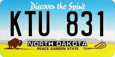 ND license plate KTU831