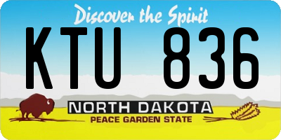 ND license plate KTU836