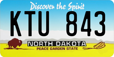 ND license plate KTU843