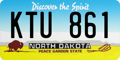 ND license plate KTU861