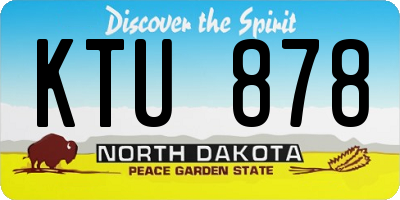 ND license plate KTU878