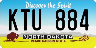 ND license plate KTU884